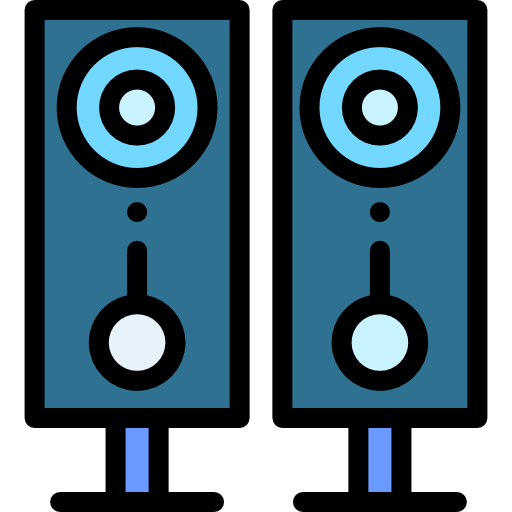 スピーカー Detailed Rounded Lineal color icon