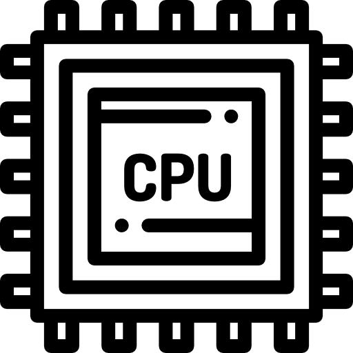 processore Detailed Rounded Lineal icona