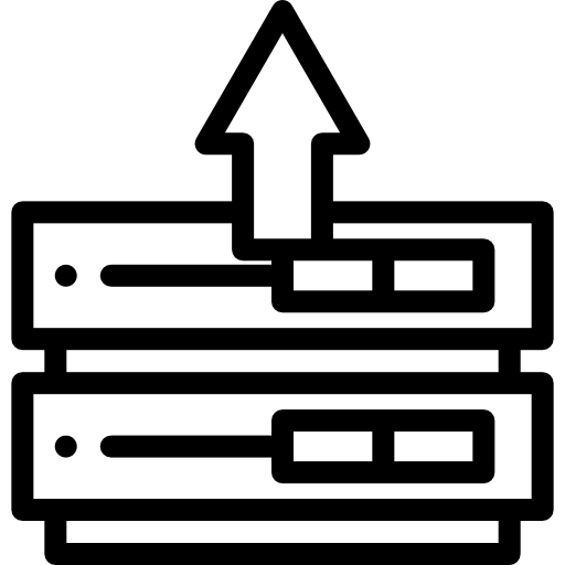 serwer Detailed Rounded Lineal ikona