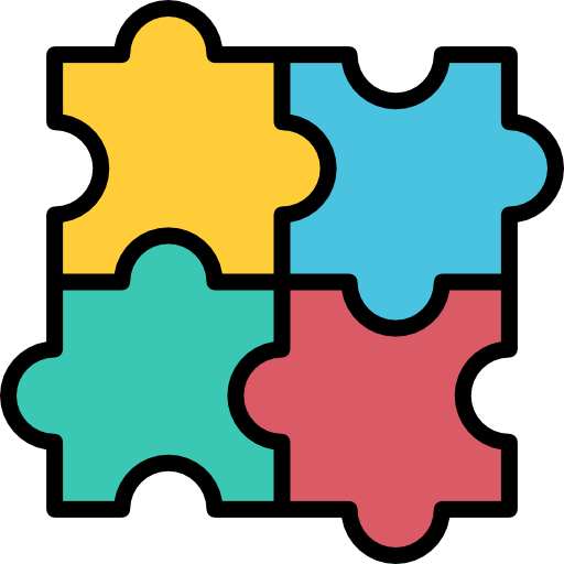 puzzle Kawaii Lineal color icon
