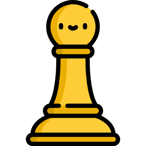 ajedrez Kawaii Lineal color icono