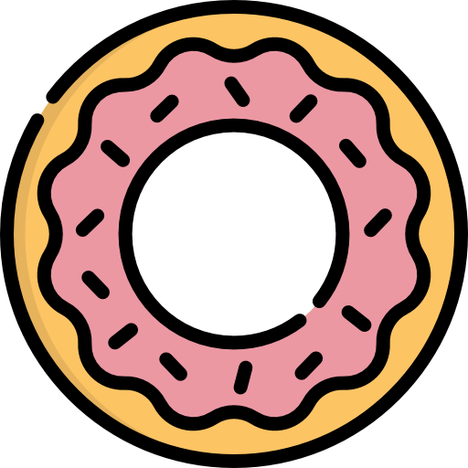 Donut Kawaii Lineal color icon