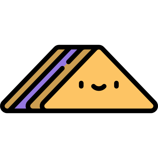 Sandwich Kawaii Lineal color icon