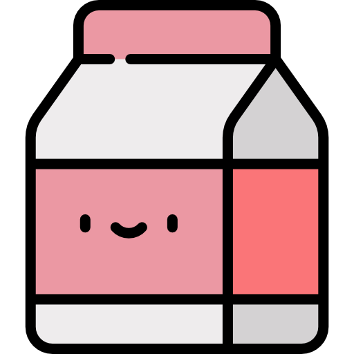 우유 Kawaii Lineal color icon