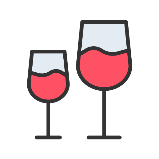 copas de vino Generic Outline Color icono
