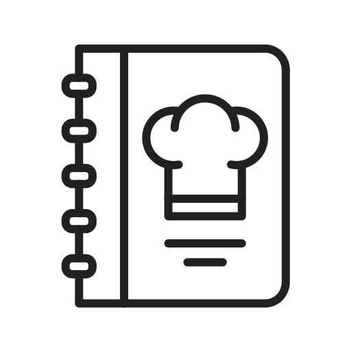 kook boek Generic Detailed Outline icoon