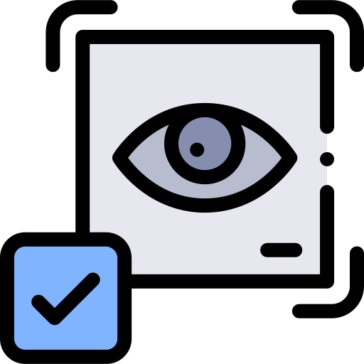 Eye recognition Detailed Rounded Lineal color icon