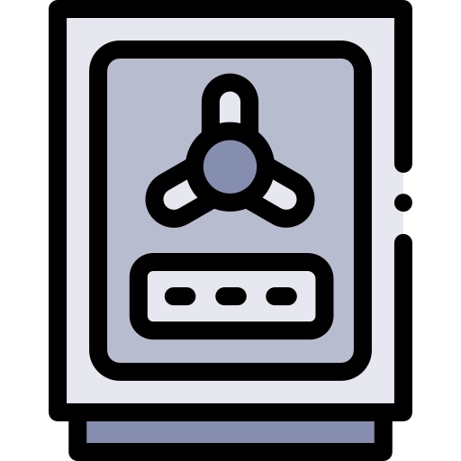 Safe box Detailed Rounded Lineal color icon