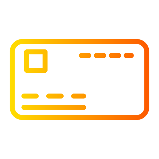 tarjeta de crédito Generic Gradient icono