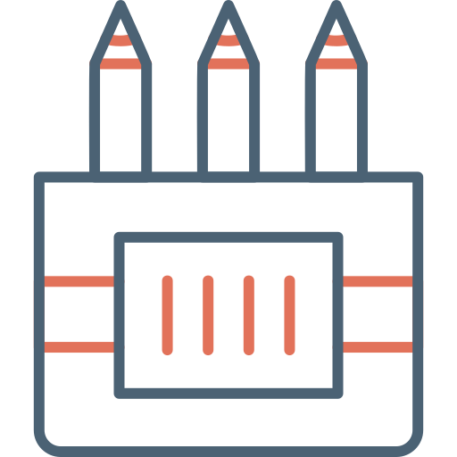 crayon de couleur Generic Outline Color Icône