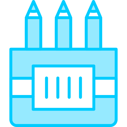 lápiz de color Generic Blue icono