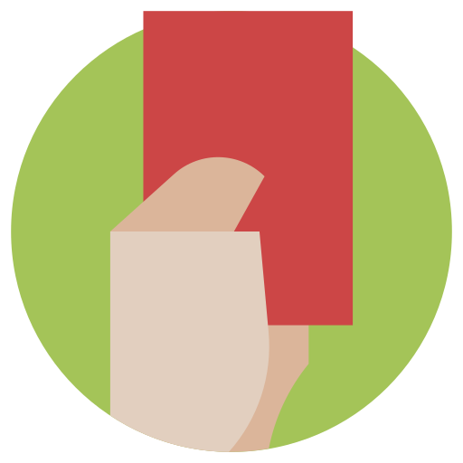 Красная карточка Generic Flat иконка