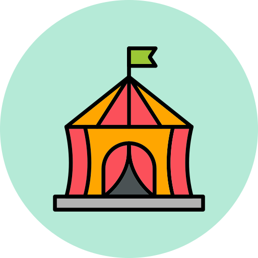 Circus tent Generic Outline Color icon