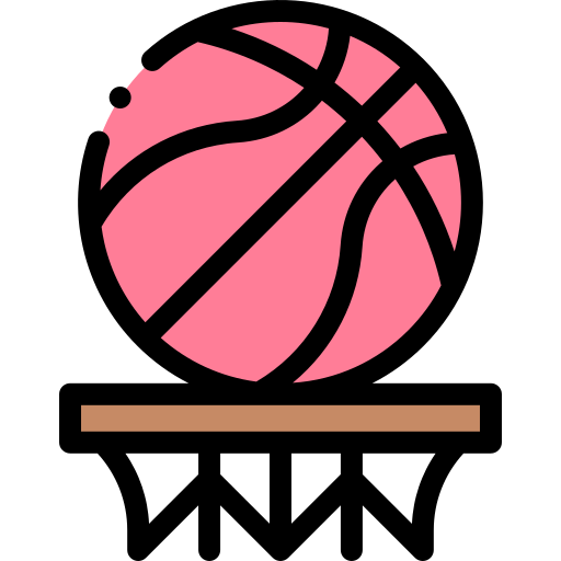 basketball Detailed Rounded Lineal color icon