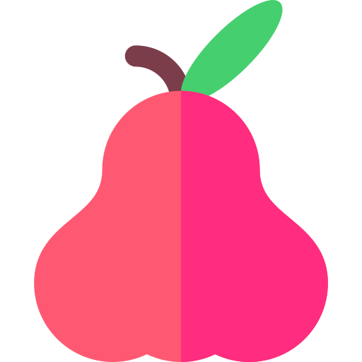 mela rosa Basic Rounded Flat icona