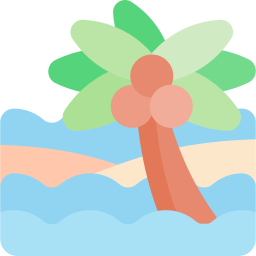 isla Kawaii Flat icono
