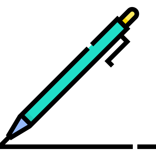 Mechanical pencil Detailed Straight Lineal color icon