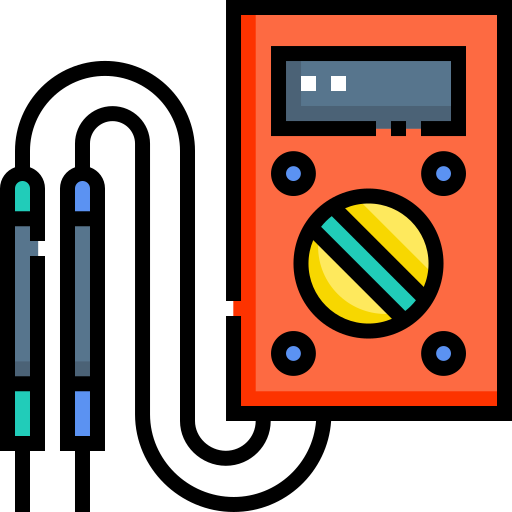 Multimeter Detailed Straight Lineal color icon