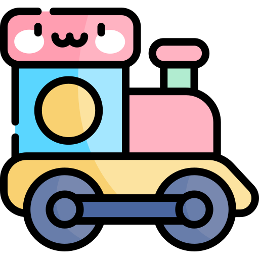 おもちゃの列車 Kawaii Lineal color icon