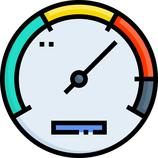 계량기 Detailed Straight Lineal color icon