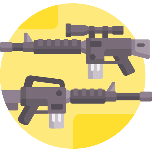 Rifle Detailed Flat Circular Flat icon
