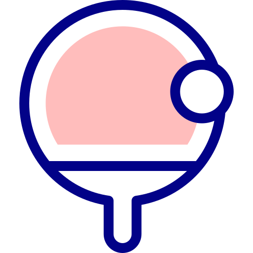 tenis de mesa Detailed Mixed Lineal color icono