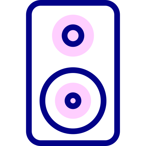 altavoz de música Detailed Mixed Lineal color icono