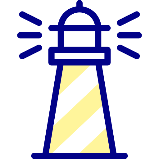 등대 Detailed Mixed Lineal color icon