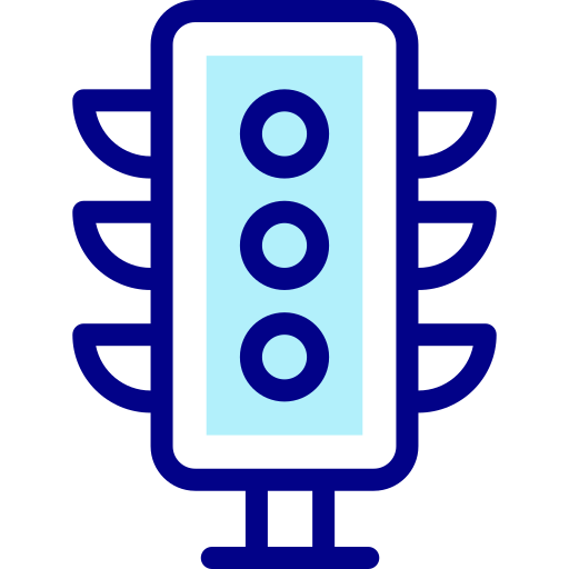 Traffic lights Detailed Mixed Lineal color icon