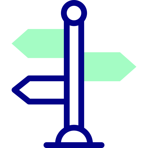 Signpost Detailed Mixed Lineal color icon