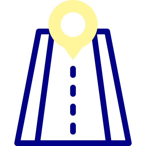 도로 Detailed Mixed Lineal color icon