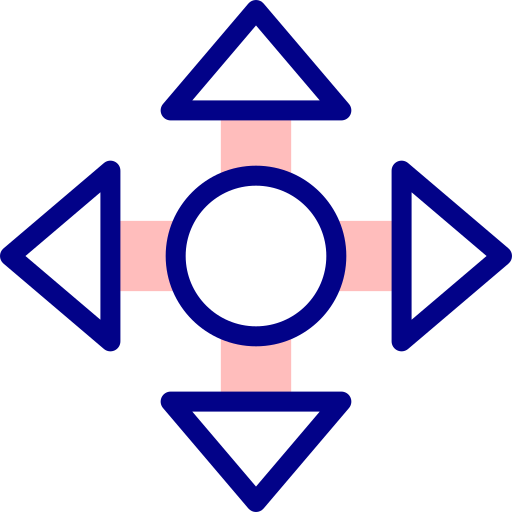 방향 Detailed Mixed Lineal color icon