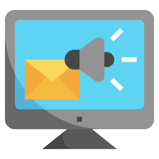 e-mail marketing Surang Flat icon