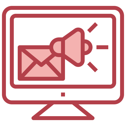 Email marketing Surang Red icon