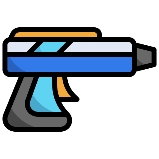 pistola laser Surang Lineal Color icono