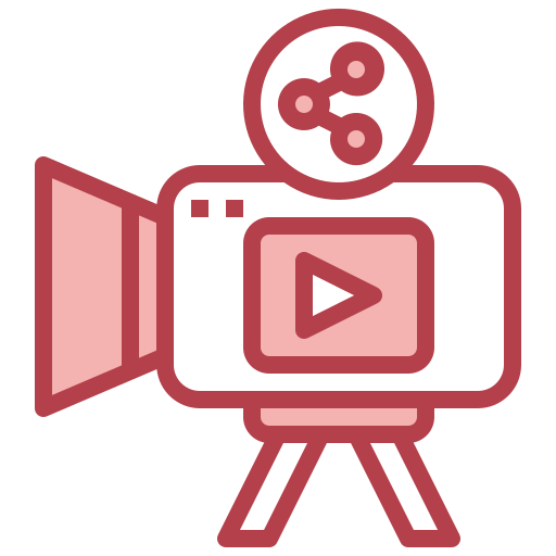Video sharing Surang Red icon