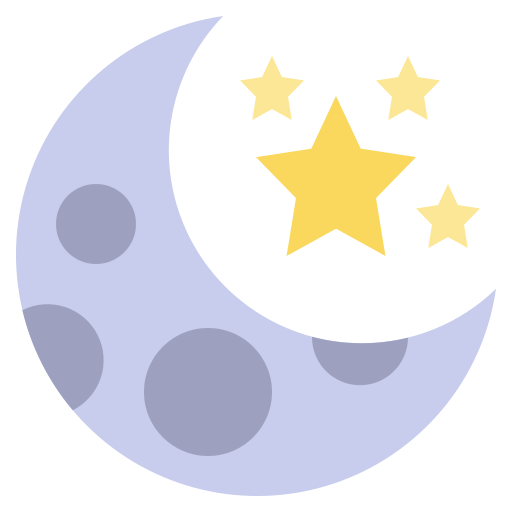 Crescent moon Surang Flat icon