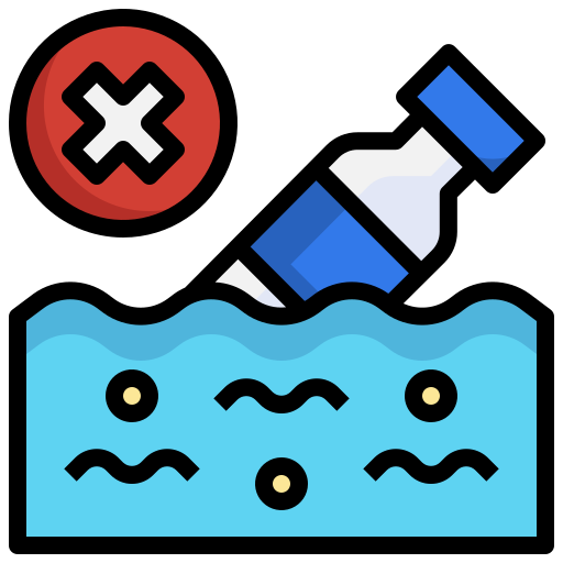 Water pollution Surang Lineal Color icon