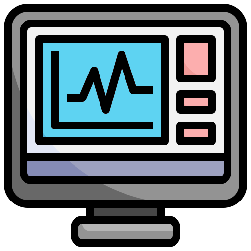 ekg Surang Lineal Color ikona