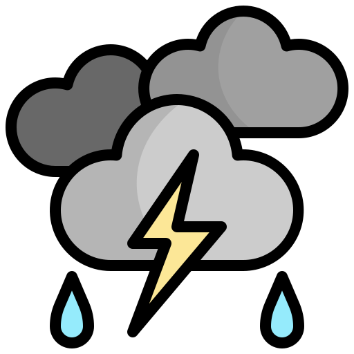 Thunderstorm Surang Lineal Color icon