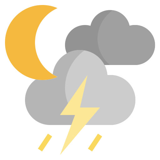 Thunderstorm Surang Flat icon