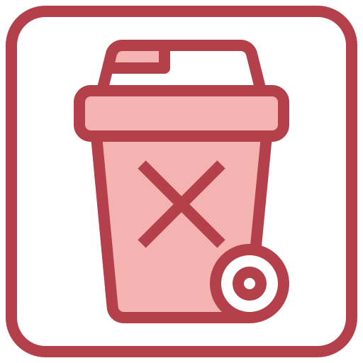 cubo de la basura Surang Red icono