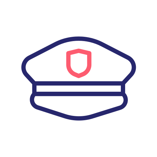 sombrero de policia Generic Outline Color icono