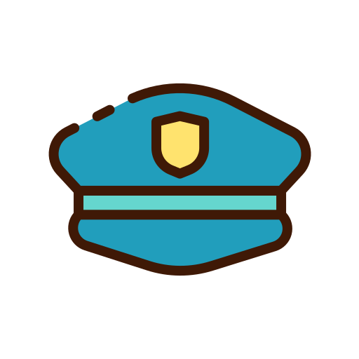 sombrero de policia Good Ware Lineal Color icono