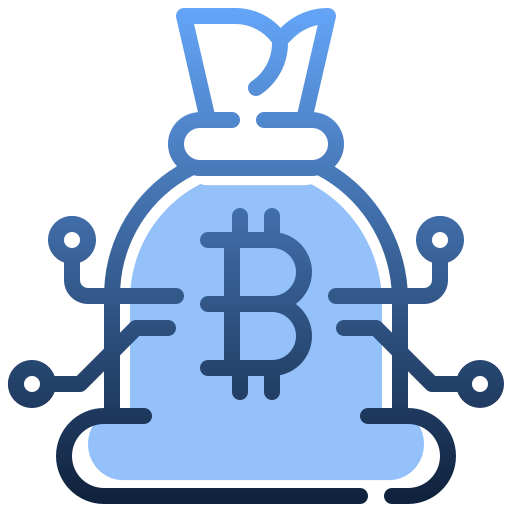 bolsa de bitcoins Generic Gradient icono