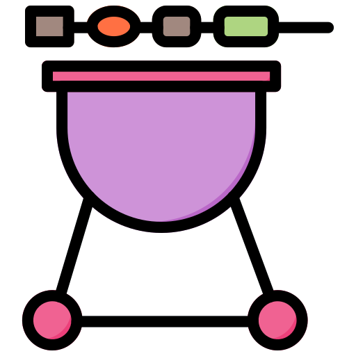 Bbq Generic Outline Color icon