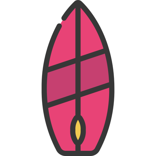 tabla de surf Generic Outline Color icono