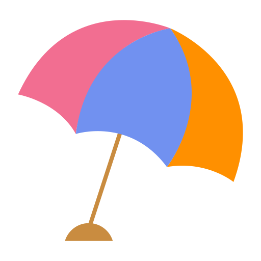 пляжный зонт Generic Flat иконка