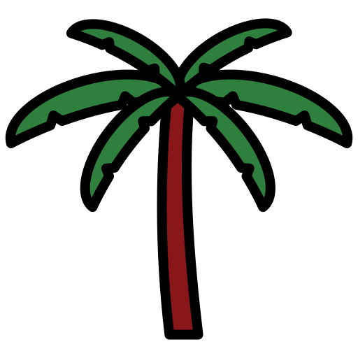 Palm tree Generic Outline Color icon