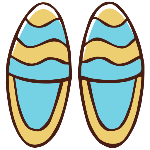 Slippers Generic Hand Drawn Color icon